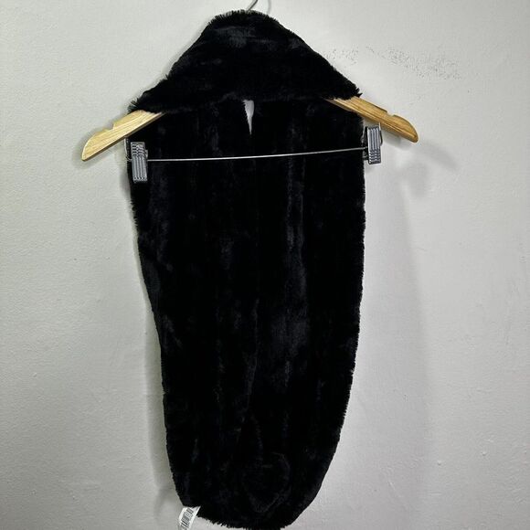Westloop West Loop Faux Fur Infinity Scarf Black One Size Winter Warm‎ Elegant - Picture 4 of 11